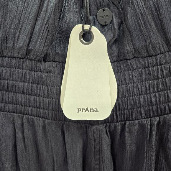 prAna Jumpsuit Women's Size Small Black Wide Leg Lightweight Summer Vacation - Picture 10 of 13